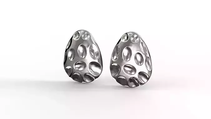 Pair of Organic Drop Earrings