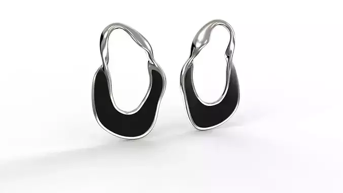 Organic Earring to place Resin