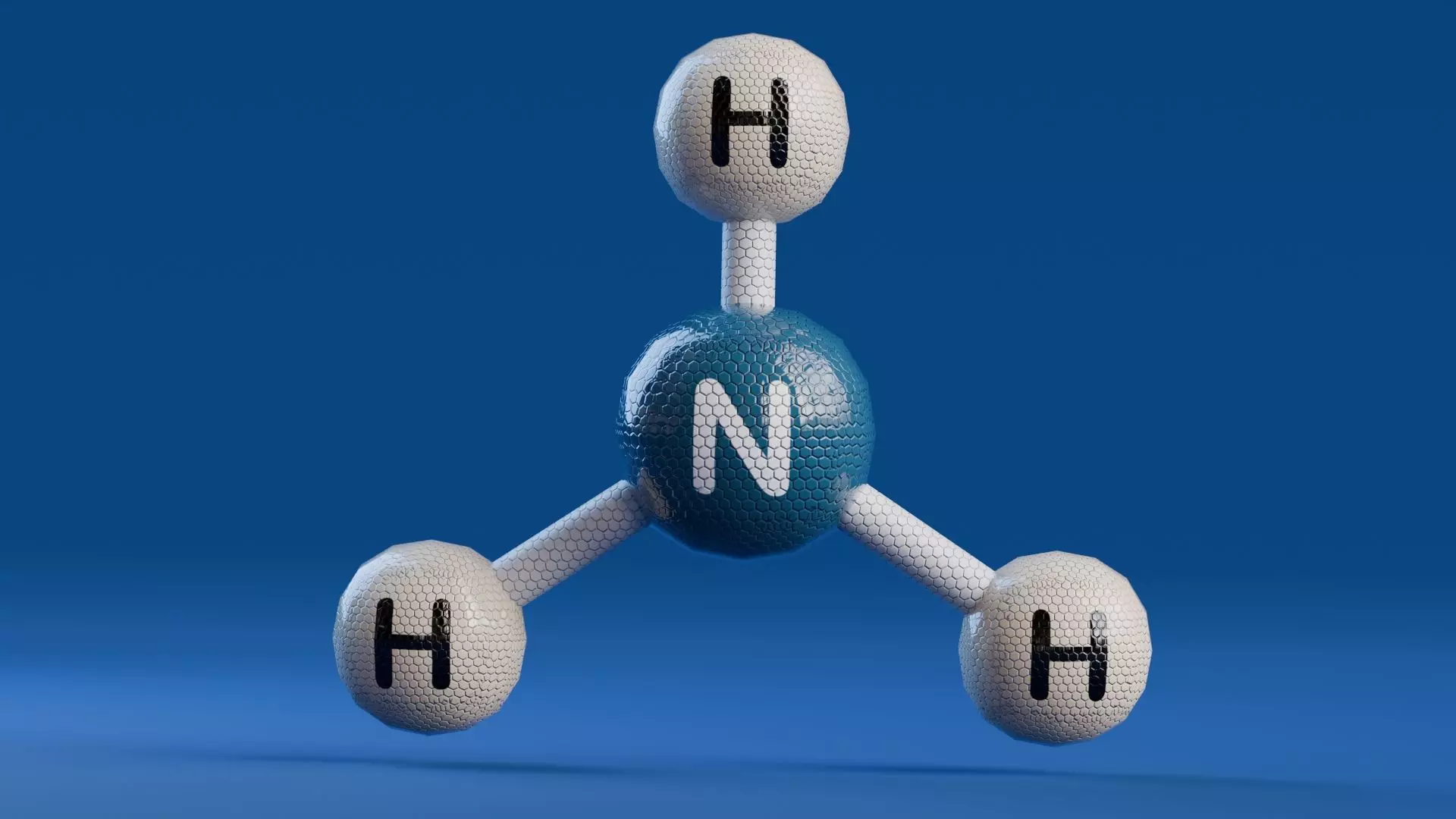 Acid and Base Molecules - Ammonia Low-poly 3D model