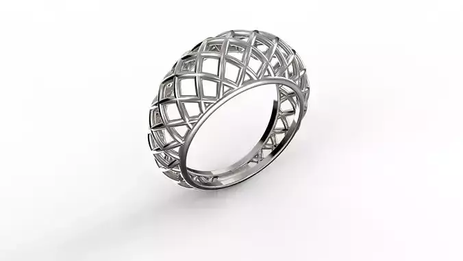 Crossed Lines Ring