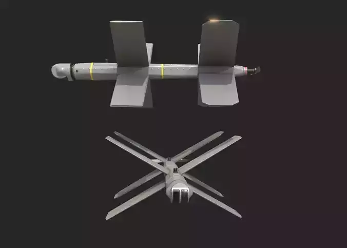 Lancet UAV Drone Lancet3 Loitering Munition Low-poly 3D model