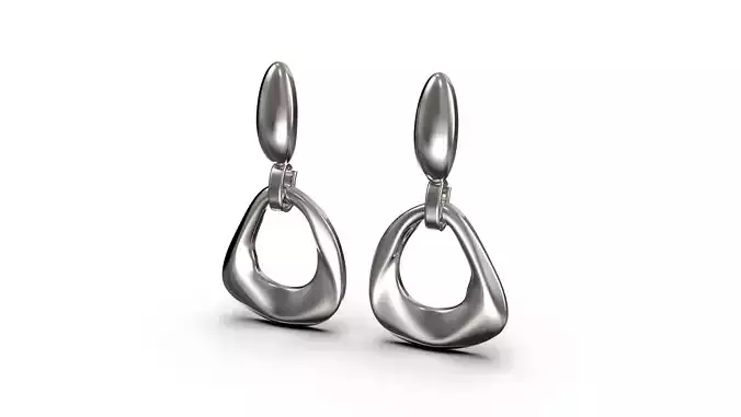 Organic Earring with Dangle