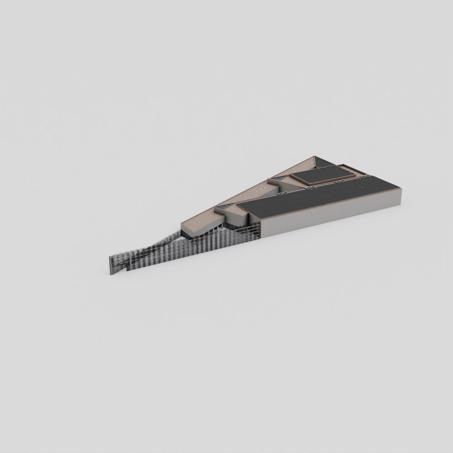 The Nuclear and Caithness Archive modern building Low-poly 3D model_3