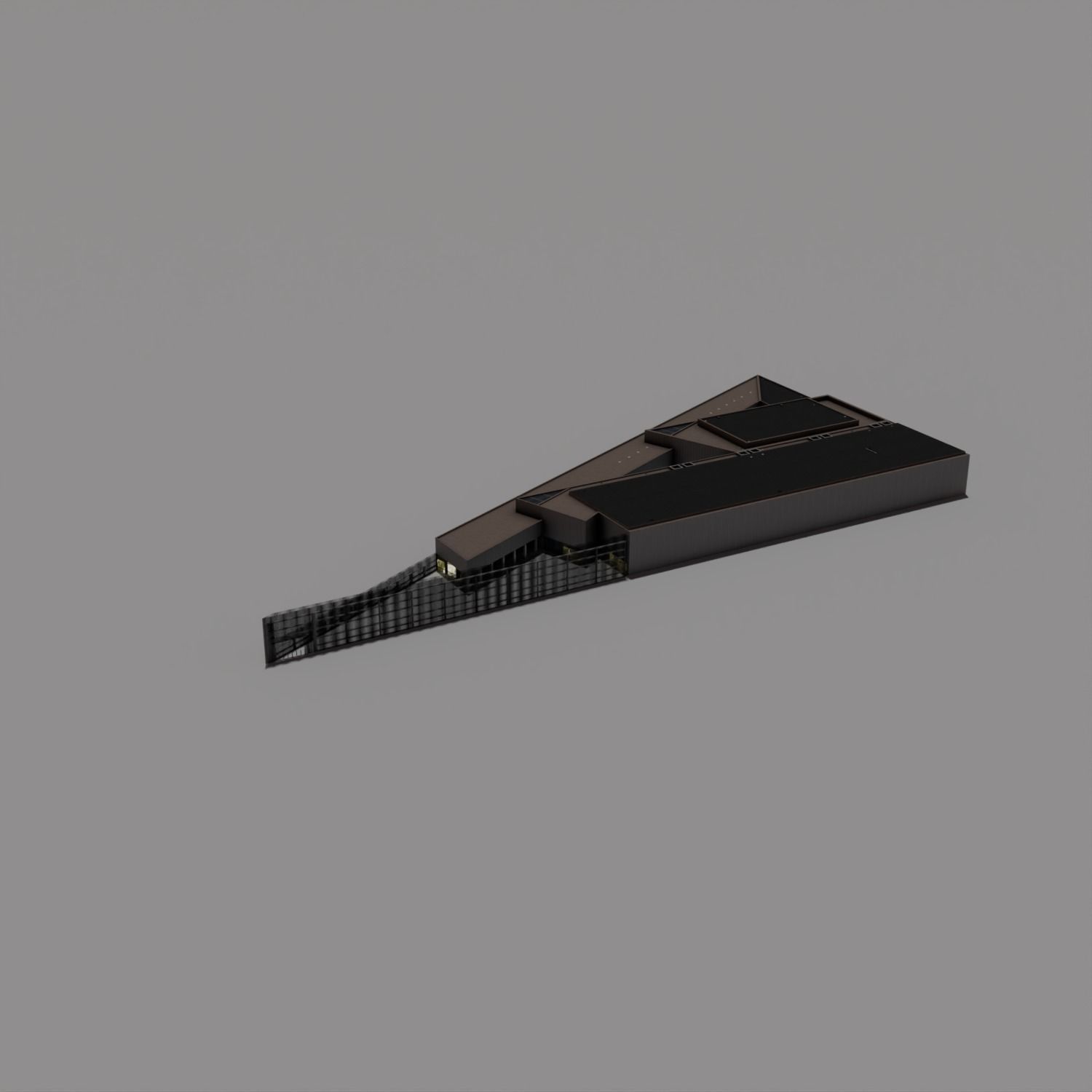 The Nuclear and Caithness Archive modern building Low-poly 3D model_10