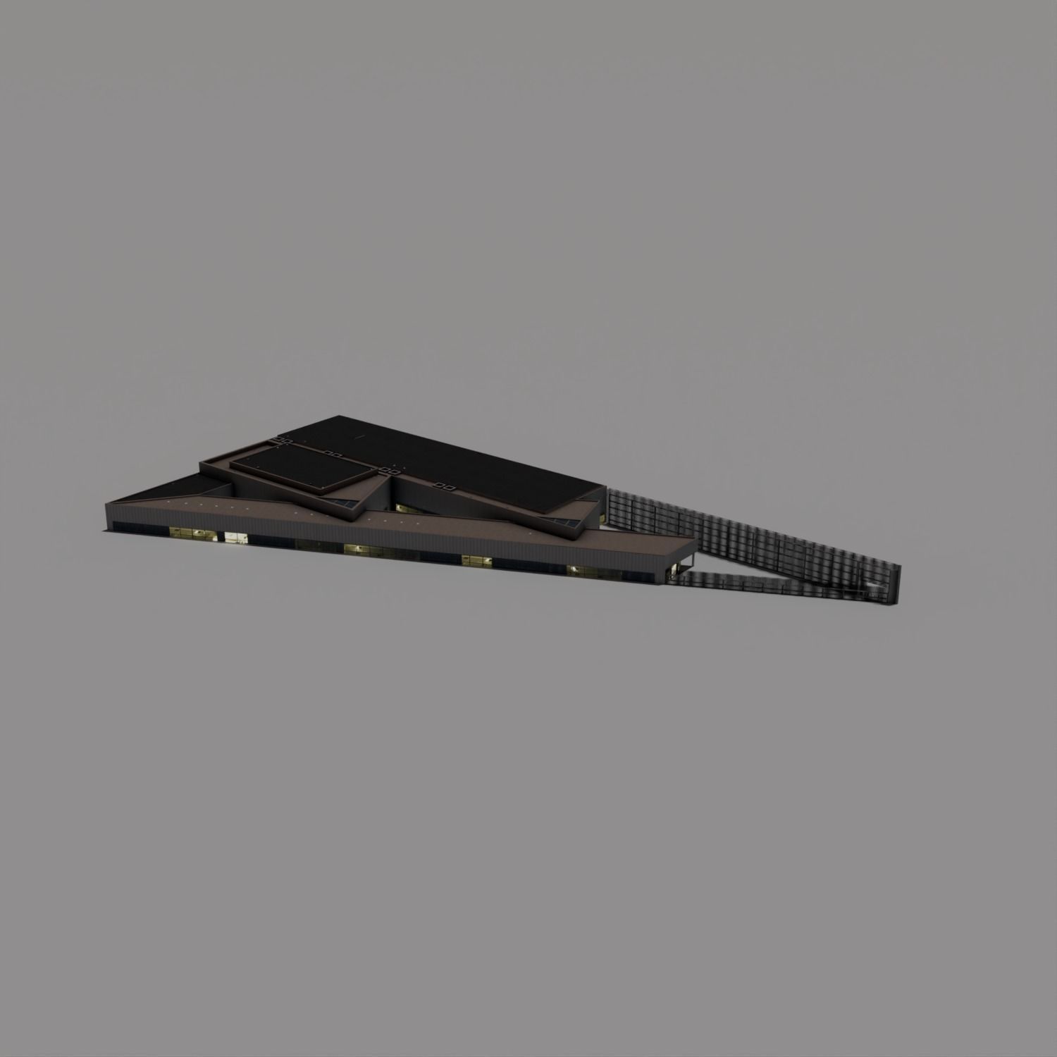 The Nuclear and Caithness Archive modern building Low-poly 3D model_9