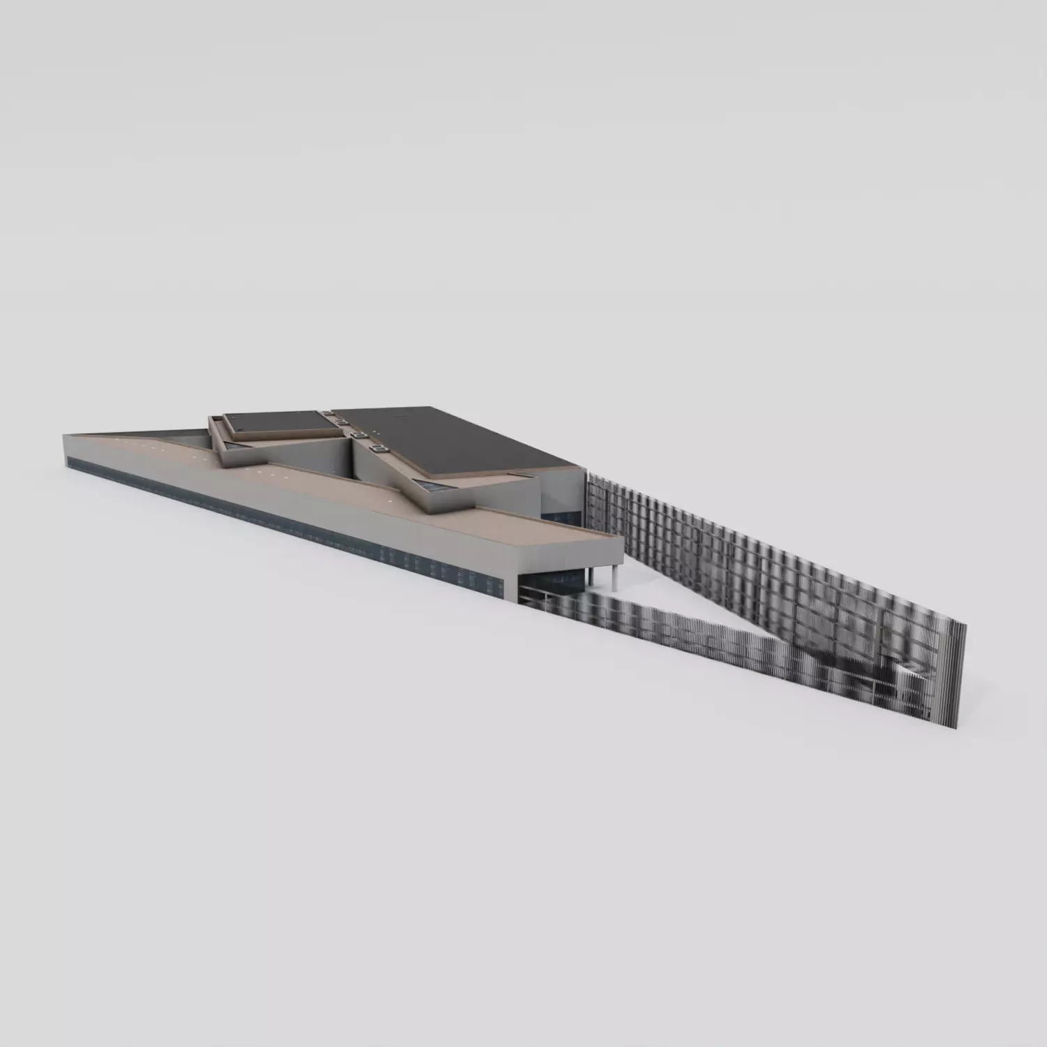 The Nuclear and Caithness Archive modern building Low-poly 3D model_0