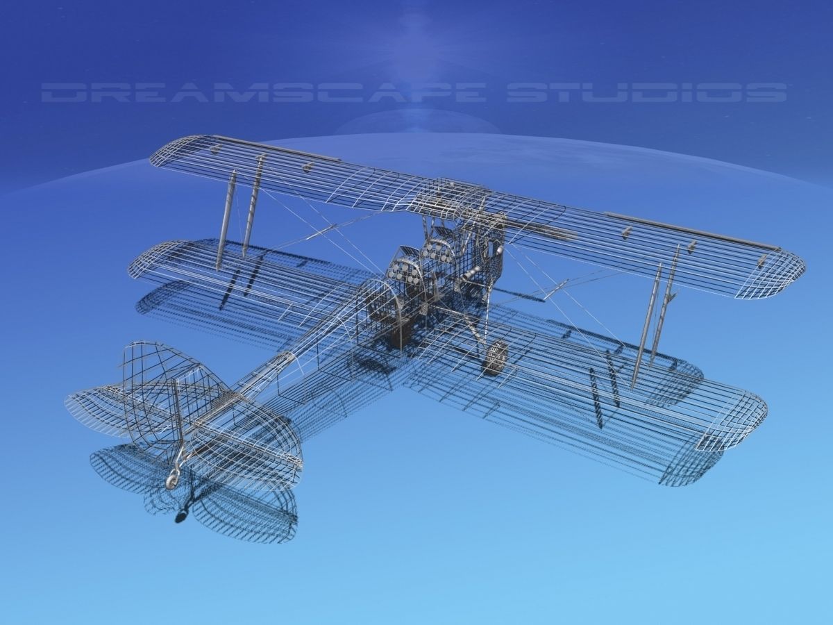 Dehavilland DH82 Tiger Moth V02 3D model_12