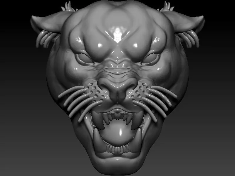 Panther Head 3D print model_0