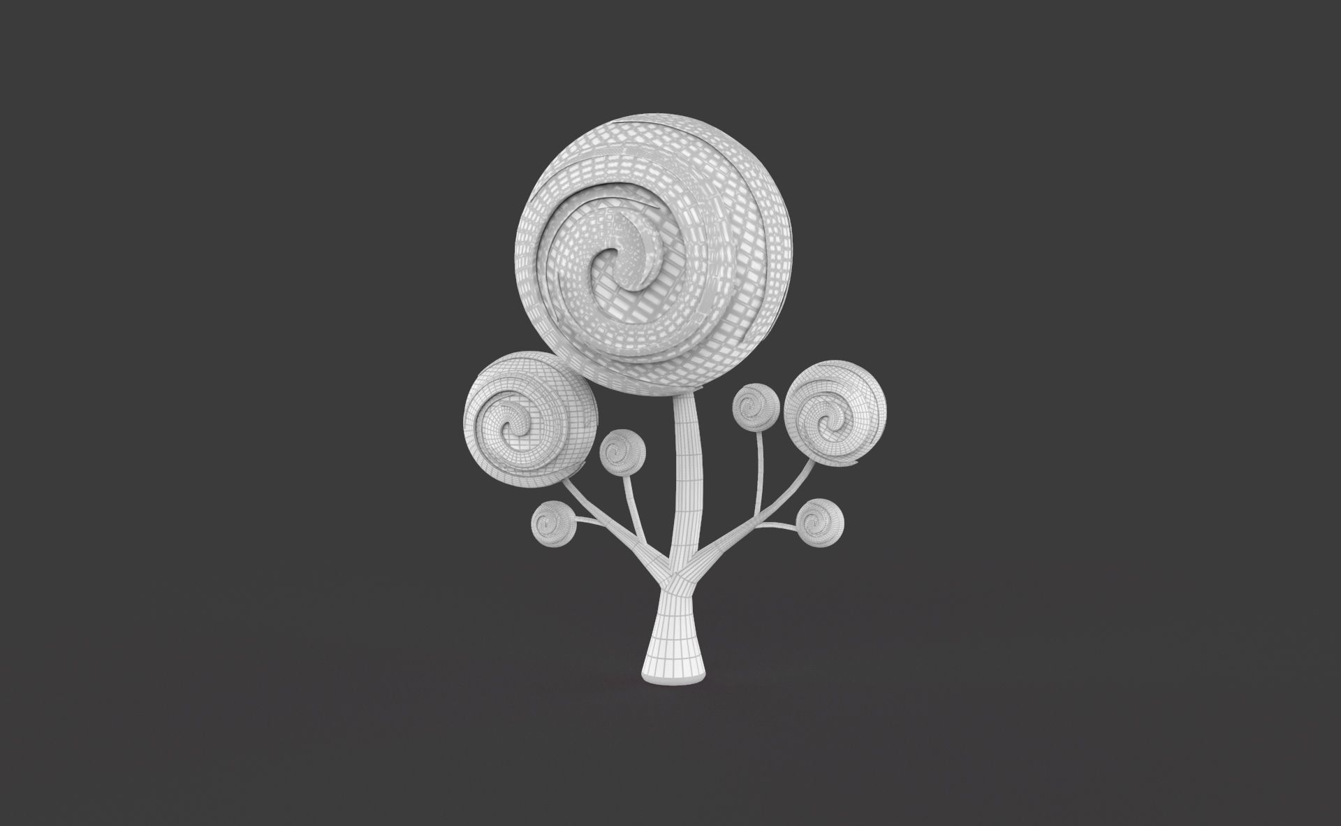 Cartoon Candy Tree 8 Low-poly 3D model_17