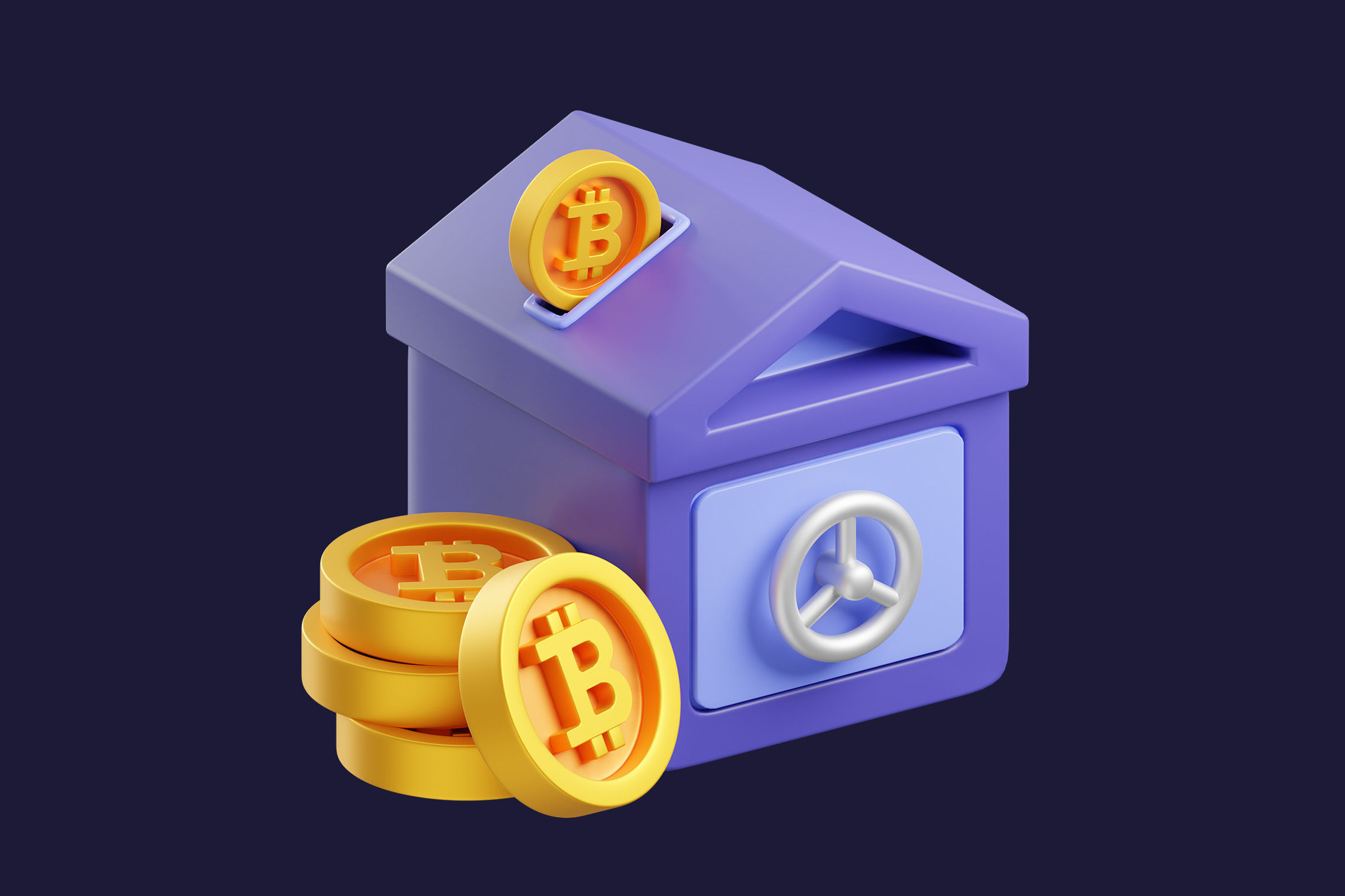 Cryptocurrency Trading 3D model_18