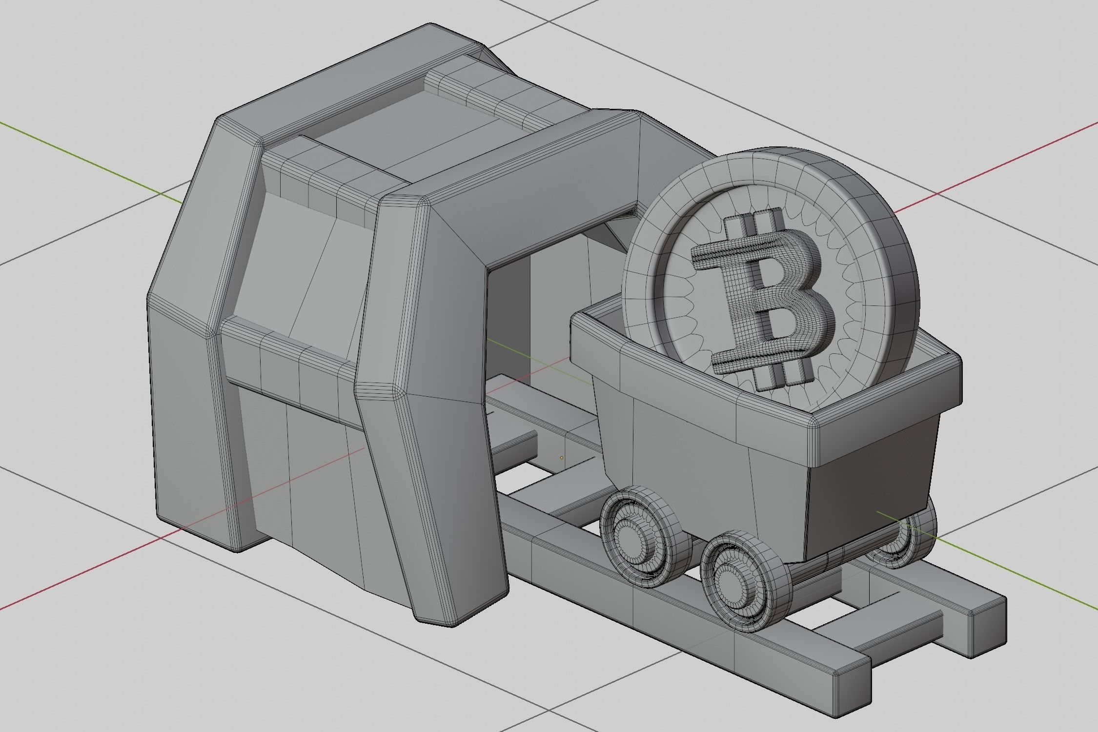 Cryptocurrency Trading 3D model_2