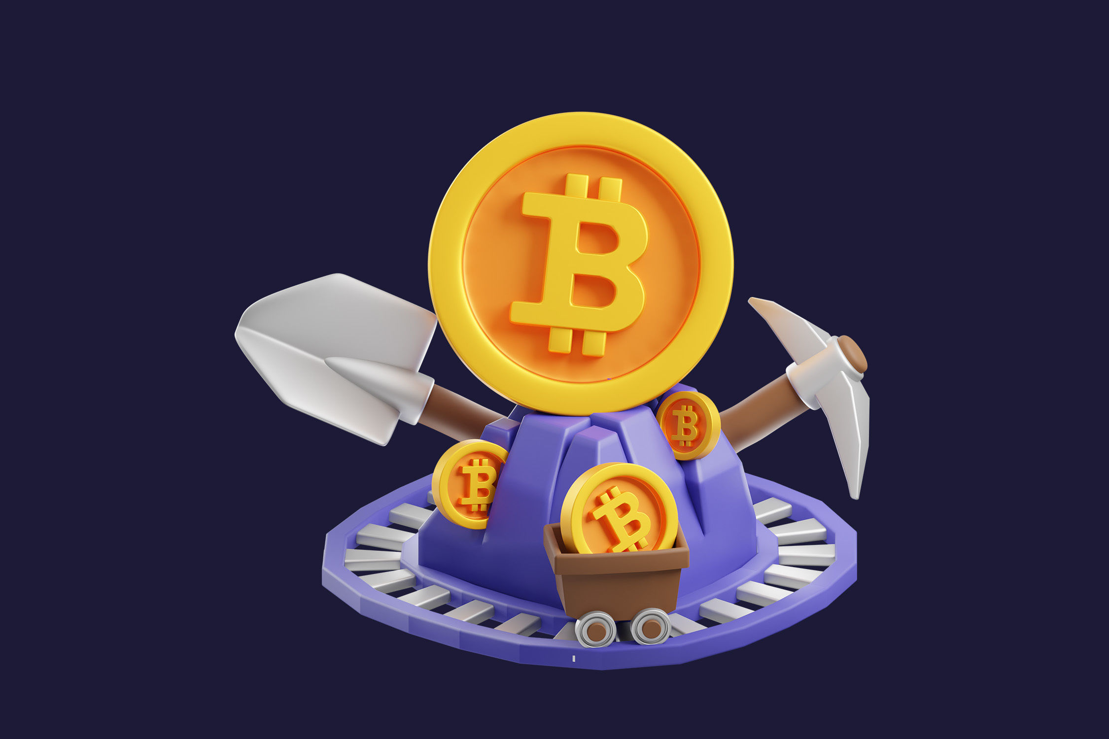 Cryptocurrency Trading 3D model_15