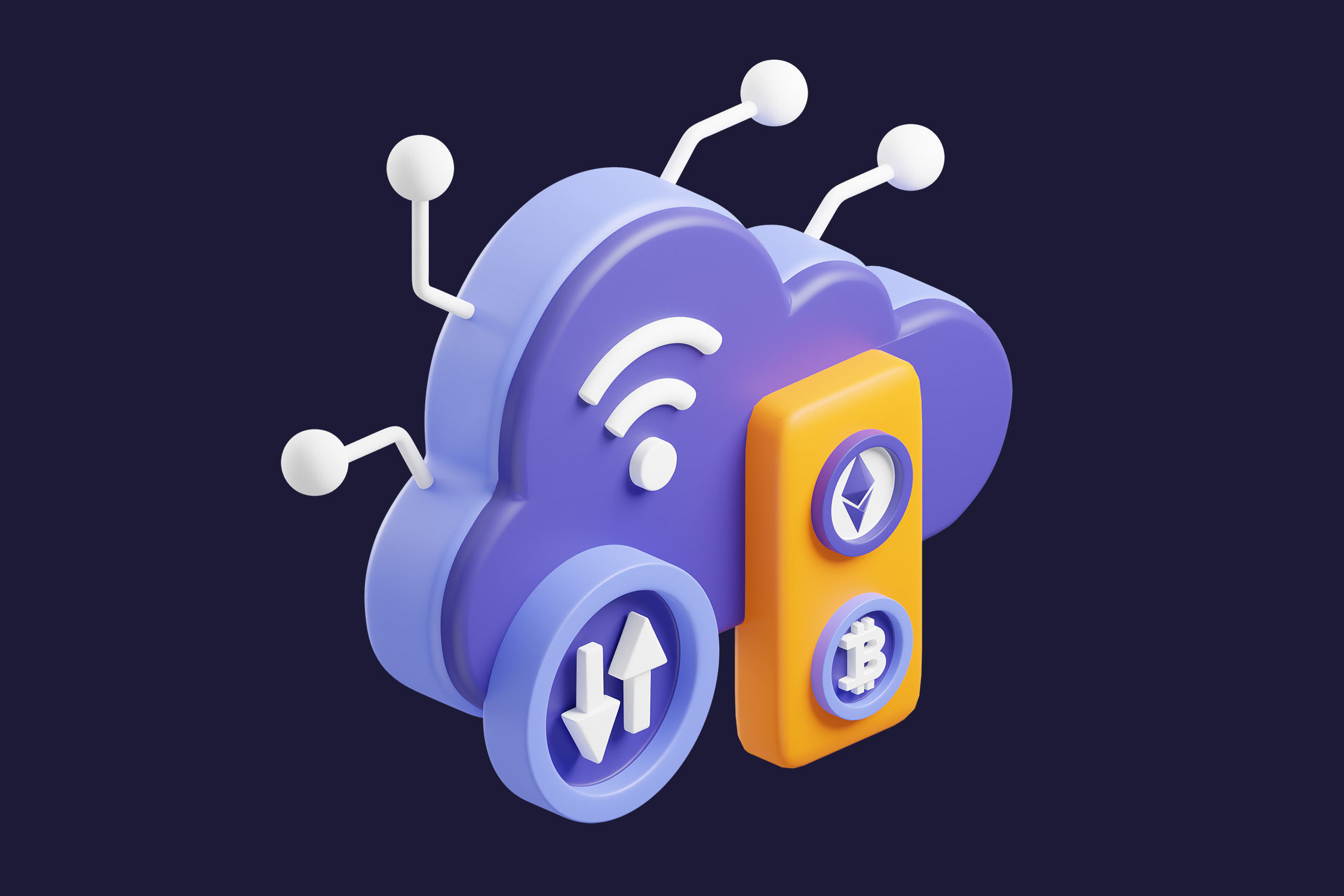 Cryptocurrency Trading 3D model_13