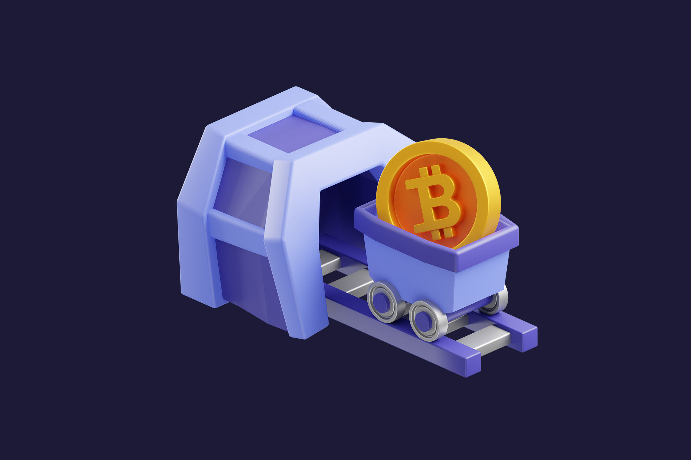 Cryptocurrency Trading 3D model_1