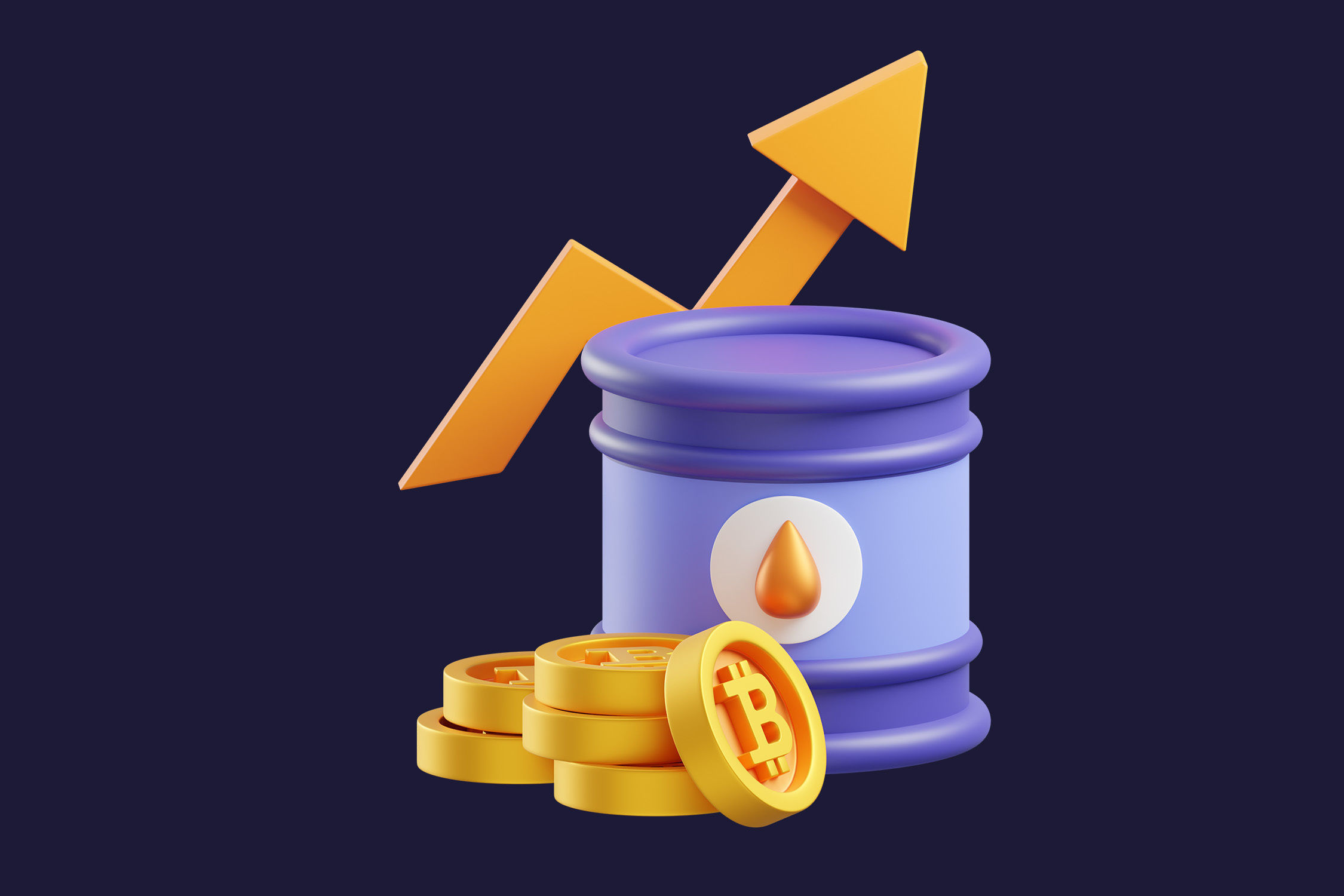 Cryptocurrency Trading 3D model_9
