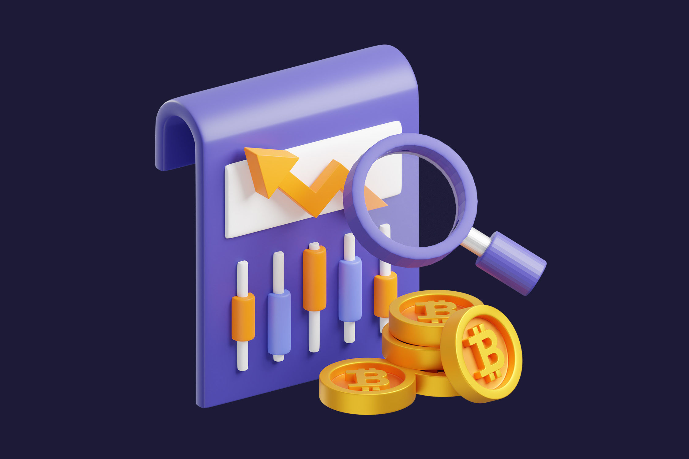 Cryptocurrency Trading 3D model_5