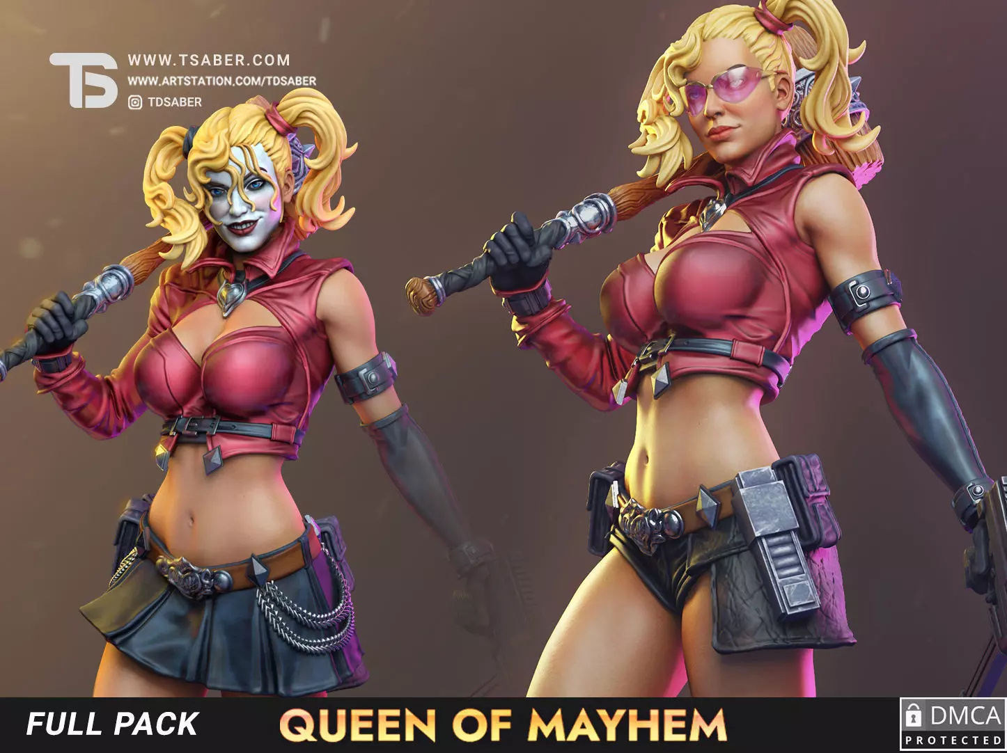 Harley - Queen Of Mayhem  - Full Pack 3D print model_0
