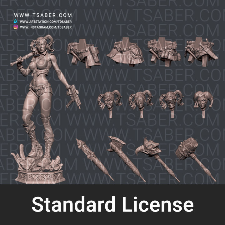 Harley - Queen Of Mayhem  - Full Pack 3D print model_12