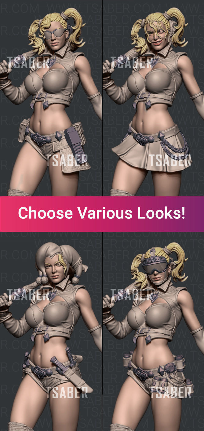 Harley - Queen Of Mayhem  - Full Pack 3D print model_4