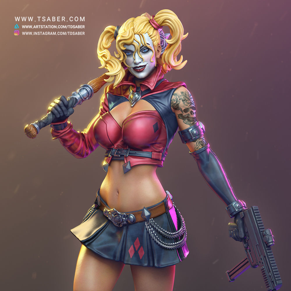 Harley - Queen Of Mayhem  - Full Pack 3D print model_6