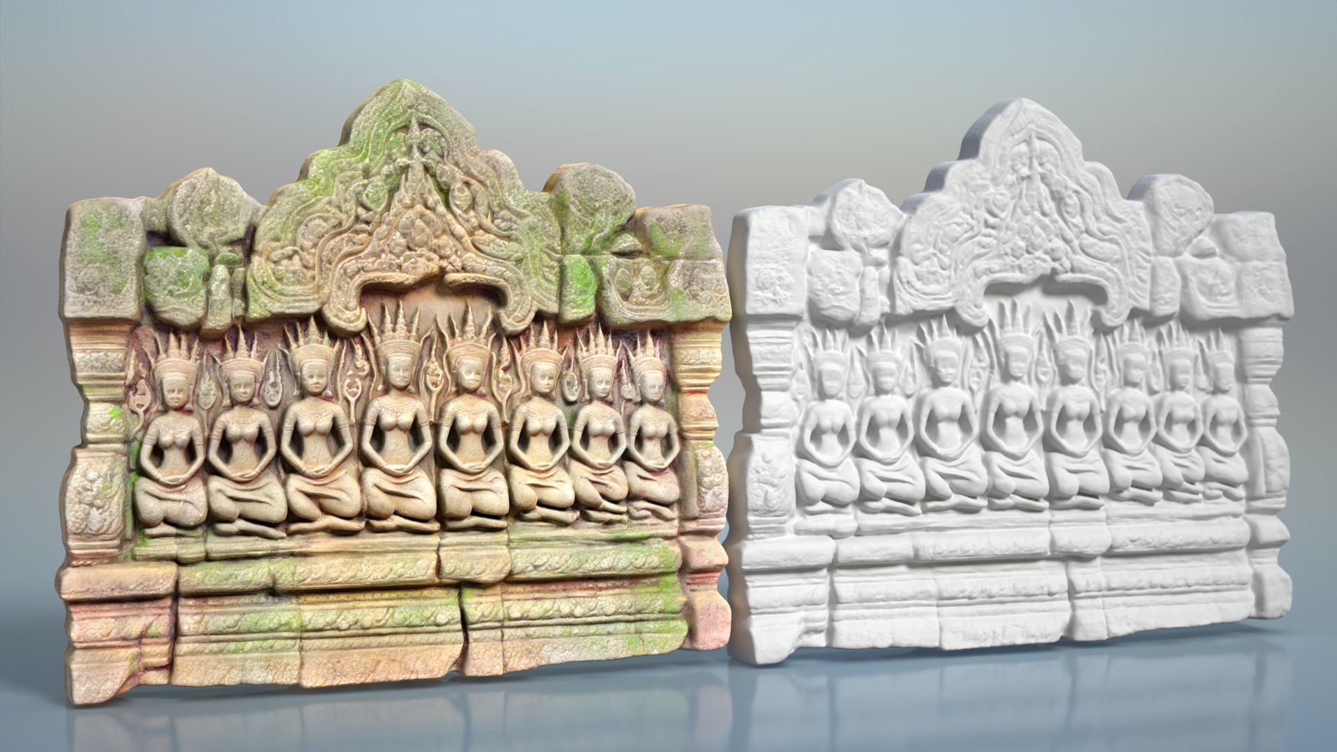 High poly Ruin Temple Walls - 240702 3D model_4