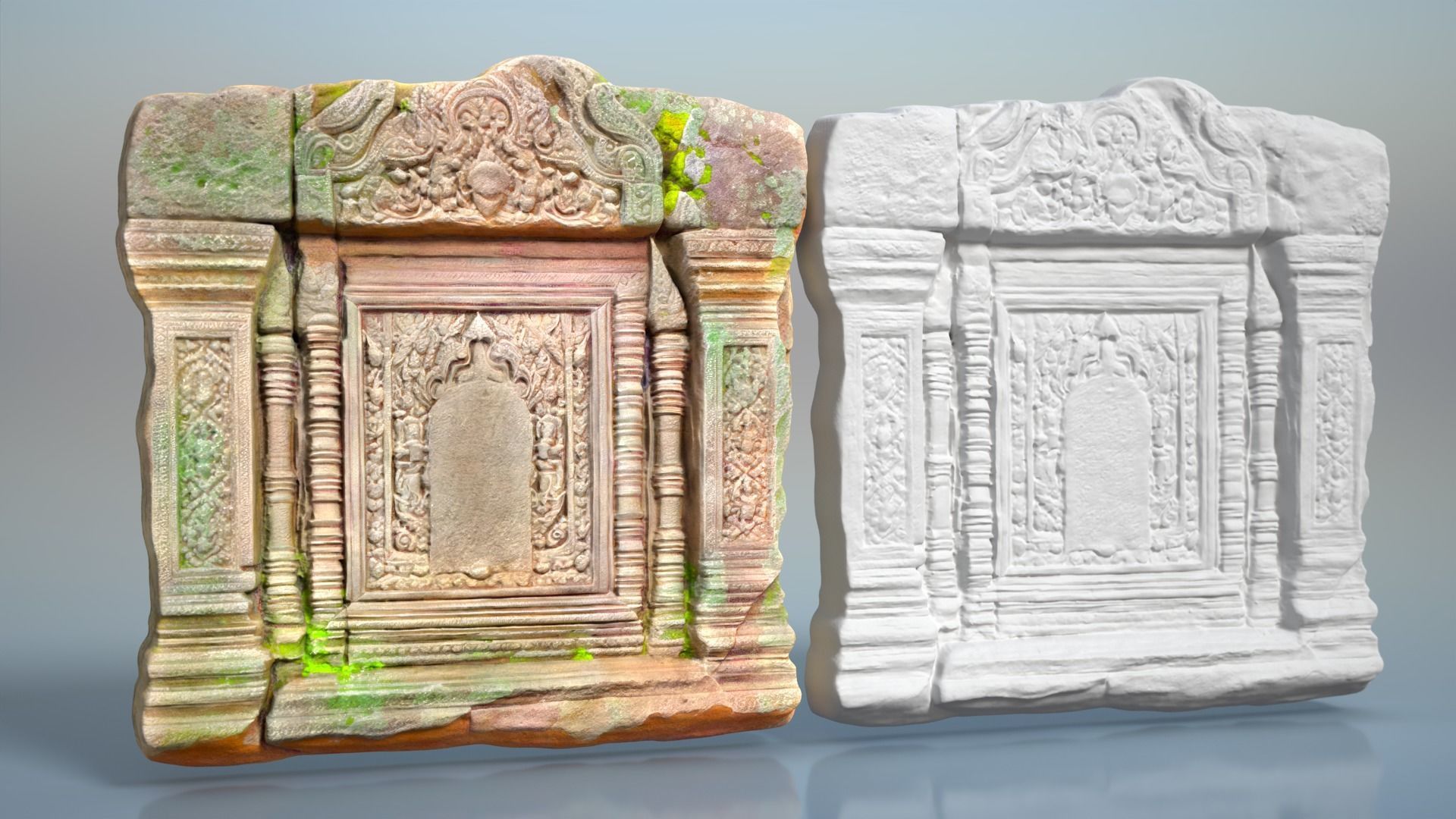High poly Ruin Temple Walls - 240702 3D model_8
