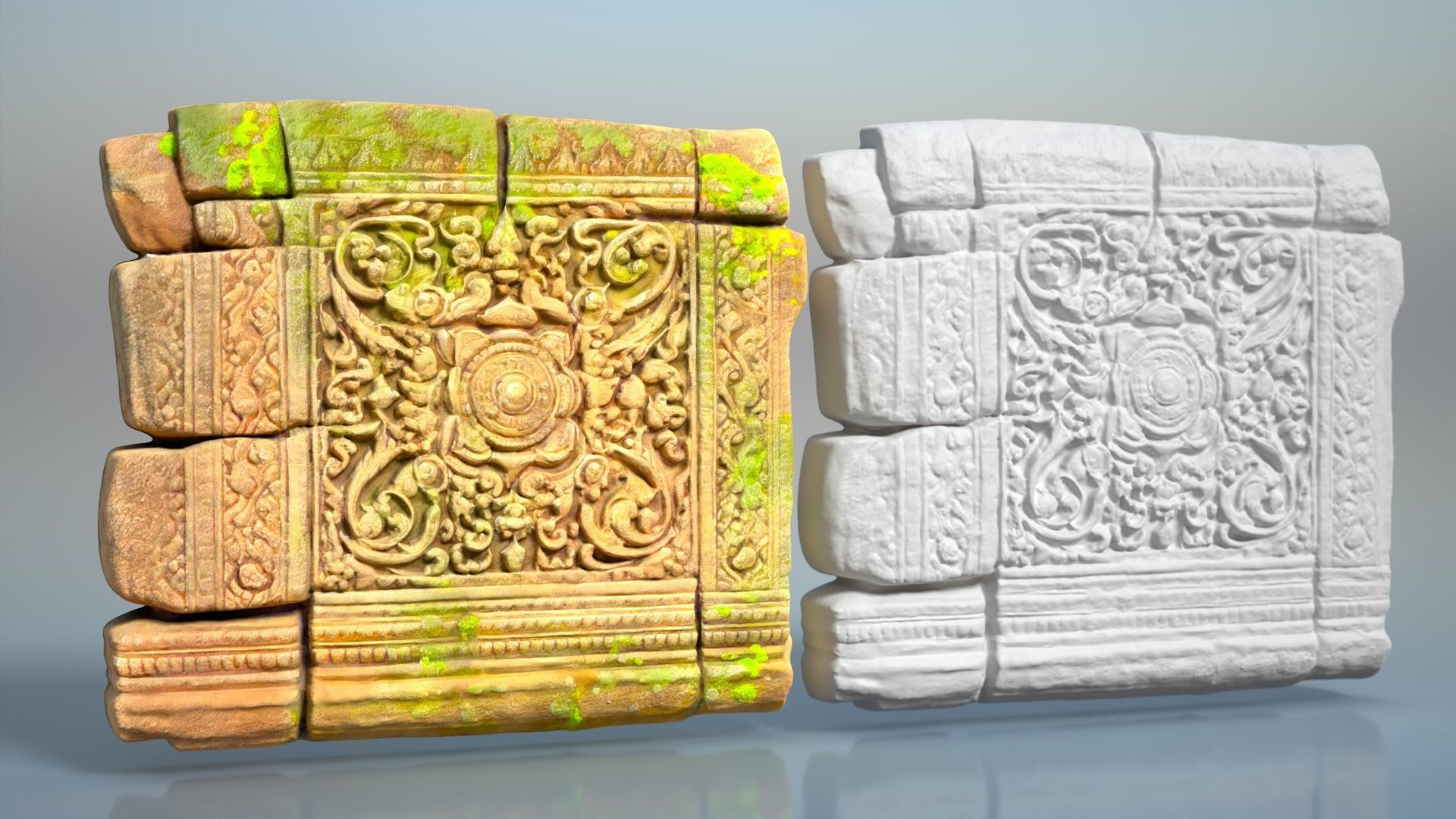 High poly Ruin Temple Walls - 240702 3D model_11