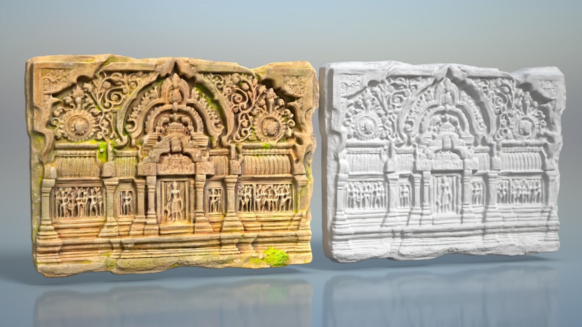 High poly Ruin Temple Walls - 240702 3D model_9