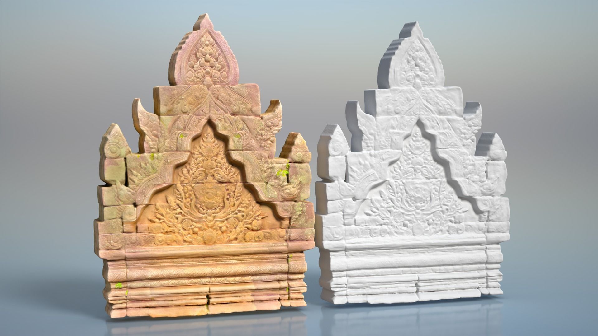 High poly Ruin Temple Walls - 240702 3D model_6