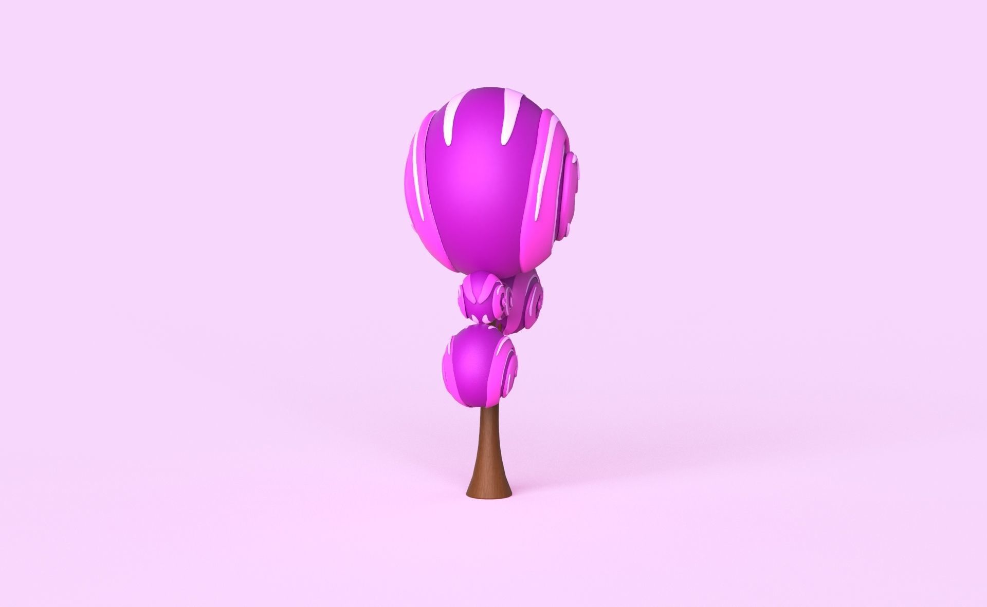 Cartoon Candy Tree 9 Low-poly 3D model_12