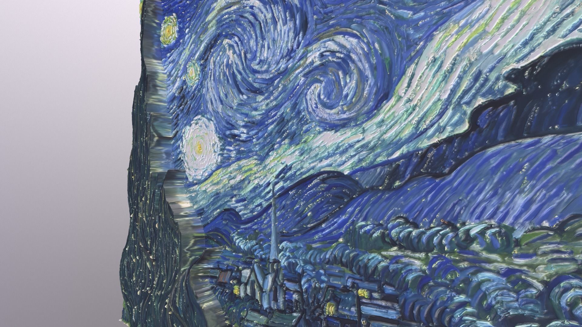 STARRY NIGHT by VINCENT VAN GOGH for 3D printing 3D print model 3D ...
