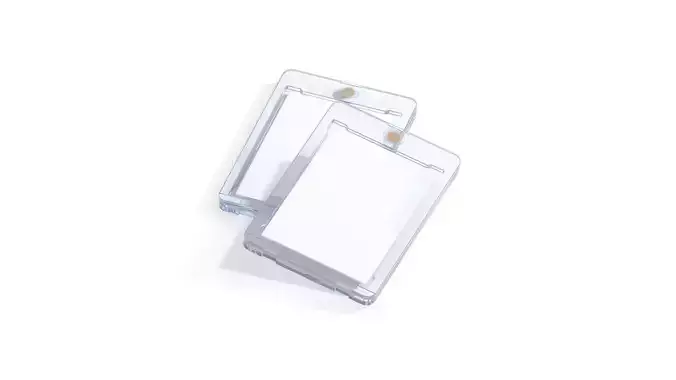 Transparent Magnetic Trading Card Stack - 2 plastic graded case 3D model