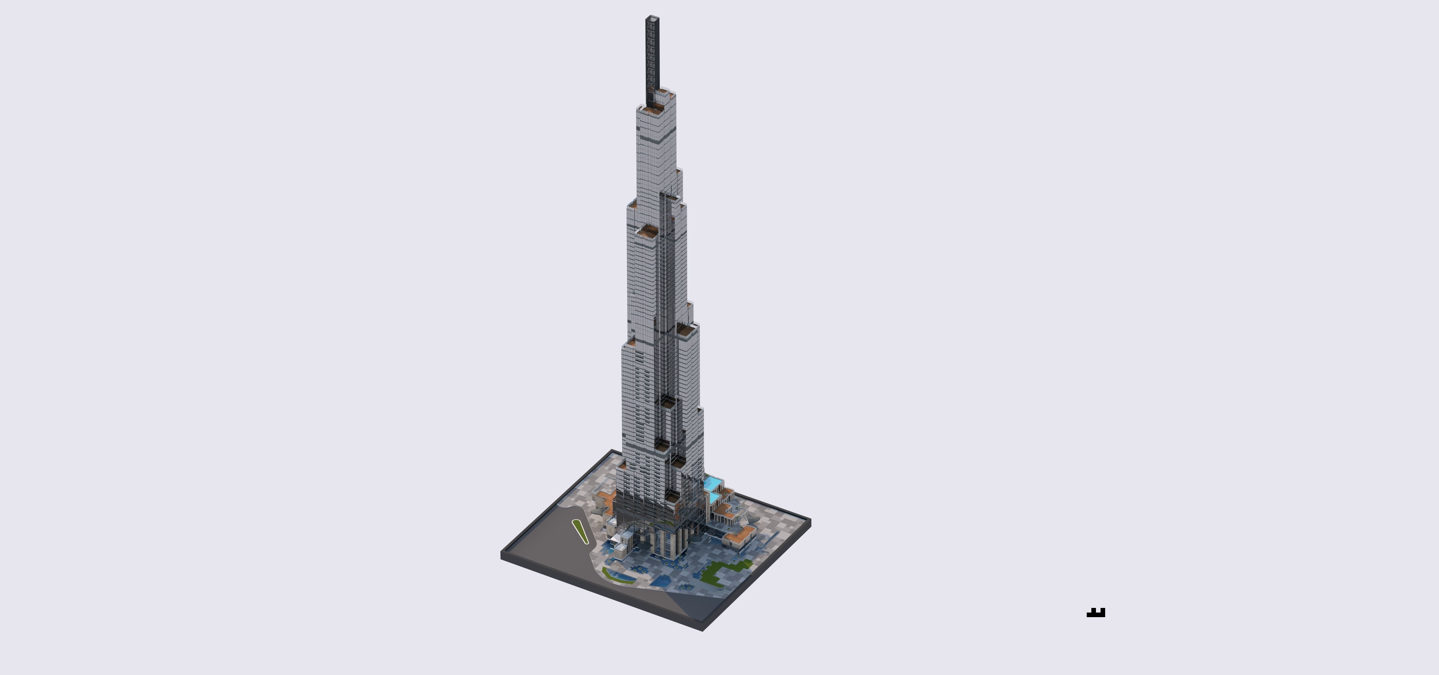 Landmark 81 Tower 3D model_1