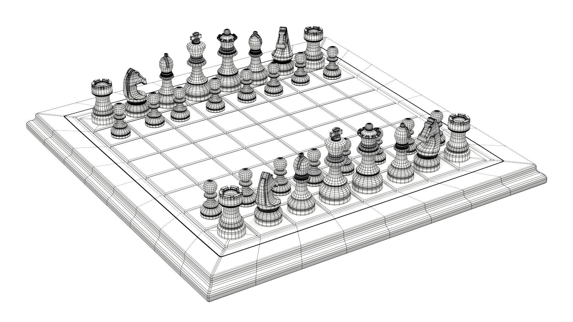 Chess3D PBR Low-poly 3D model_10