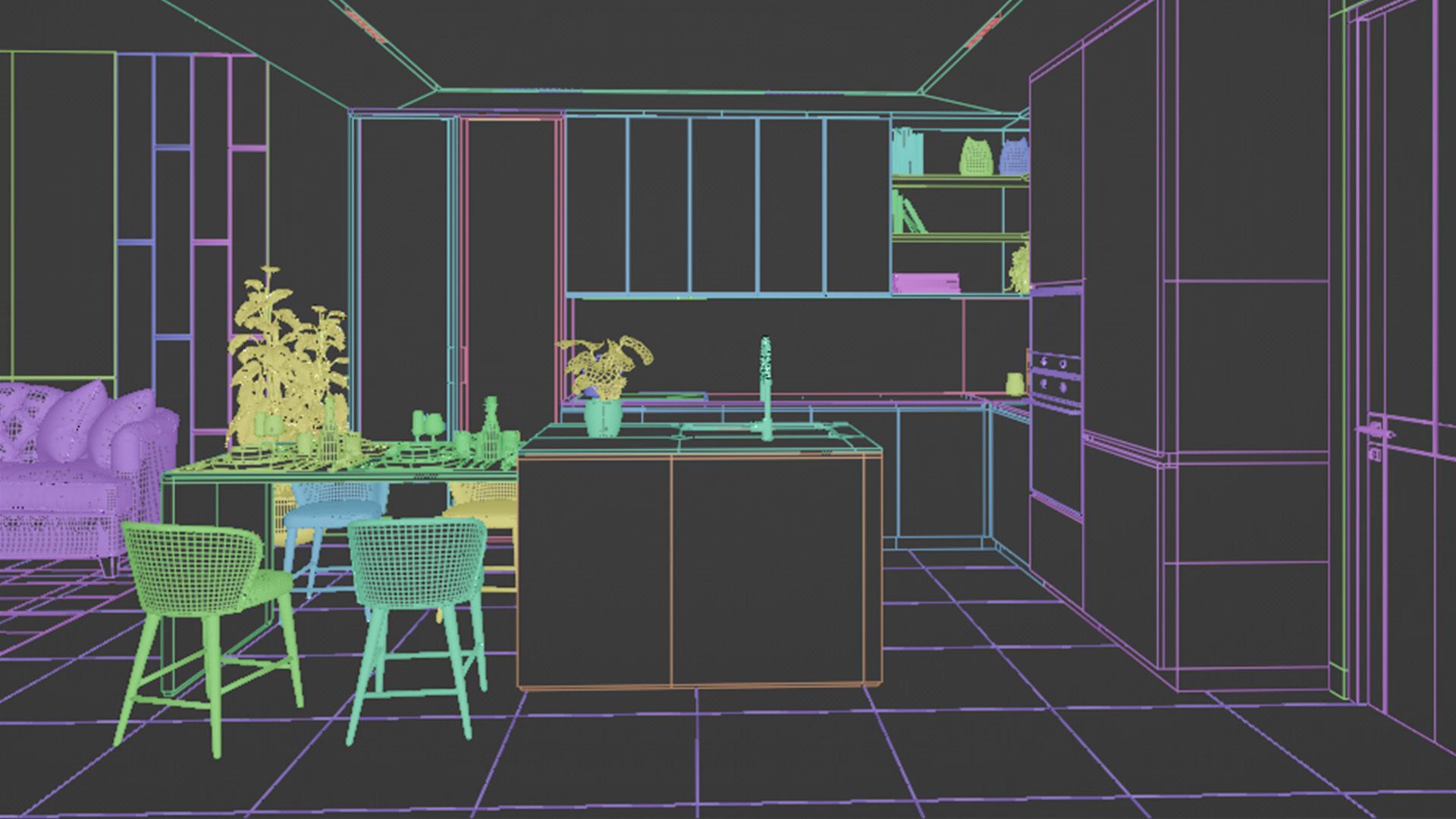 Kitchen Modern Blender-Fbx -Obj 3D model_6