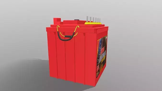 Car Battery 3D model 7