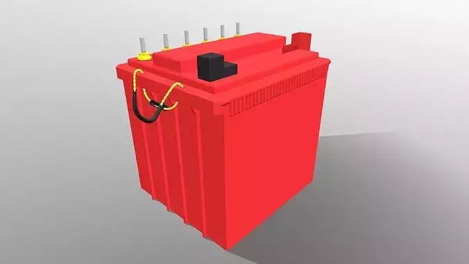 Car Battery 3D model 4