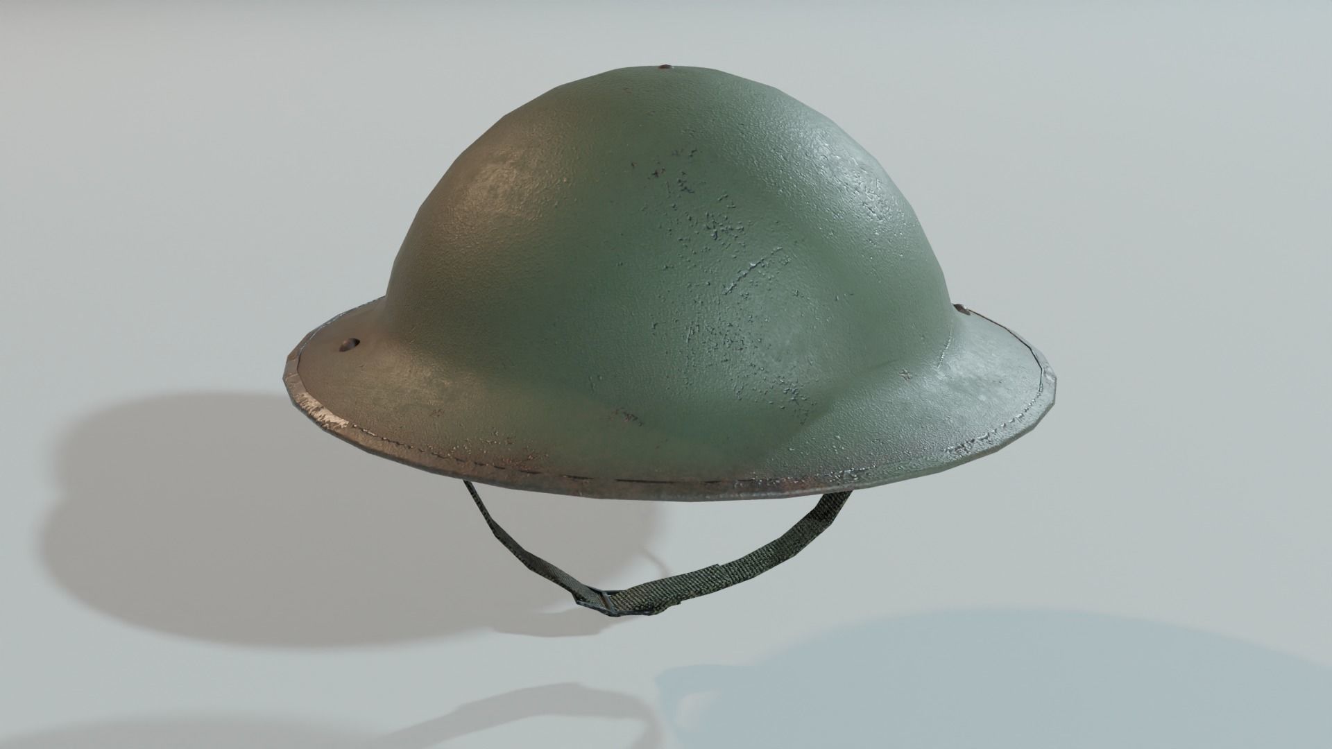 Brodie Mk2 British WW2 Helmet Low-poly 3D model_2