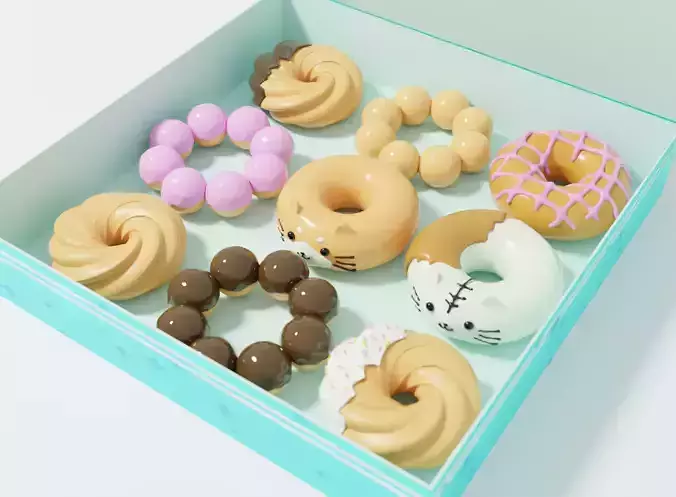 Assorted donut set