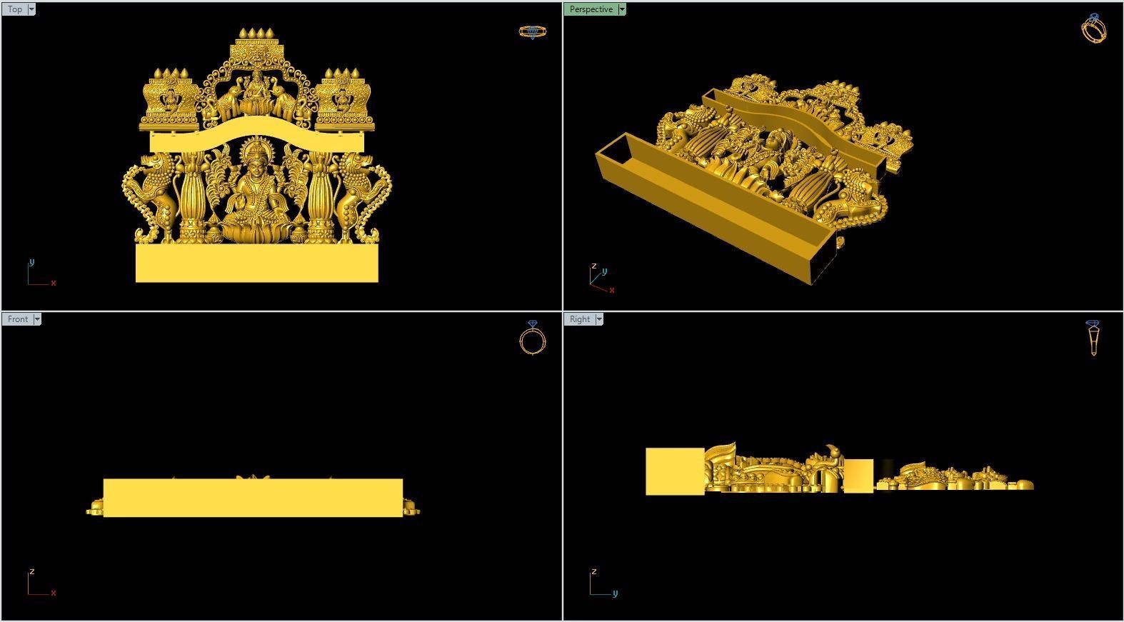 Laxmi nagas pendant-1 3D print model_4