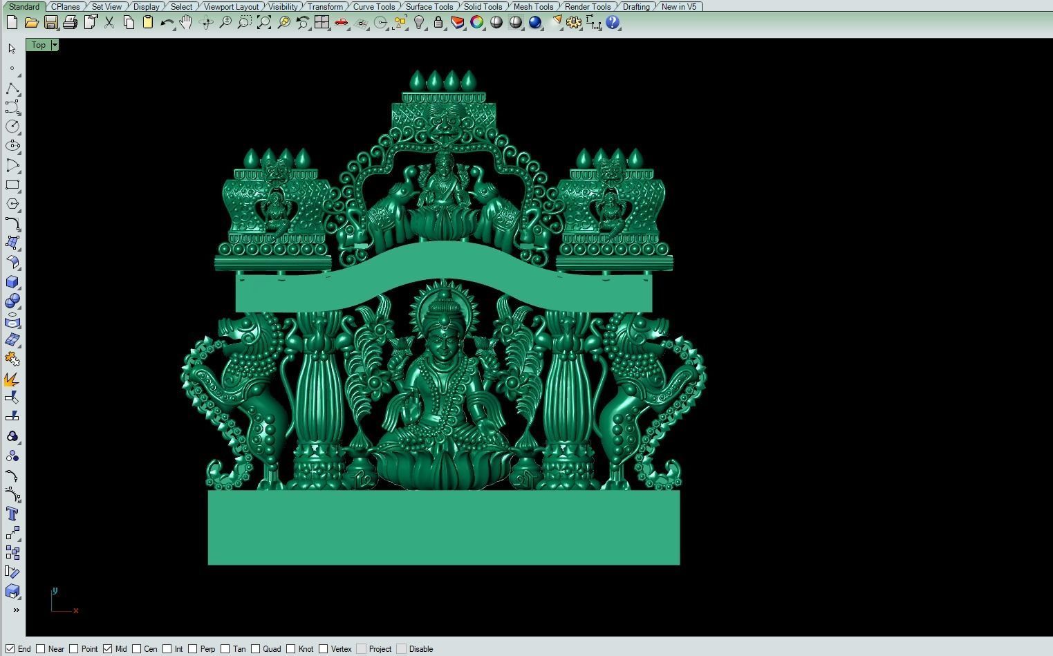 Laxmi nagas pendant-1 3D print model_5