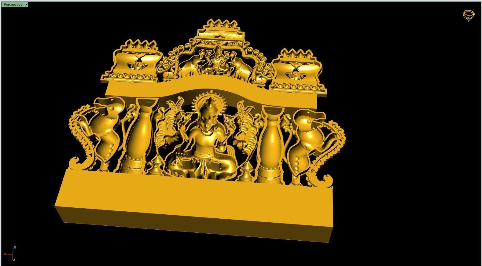 Laxmi nagas pendant-1 3D print model_7