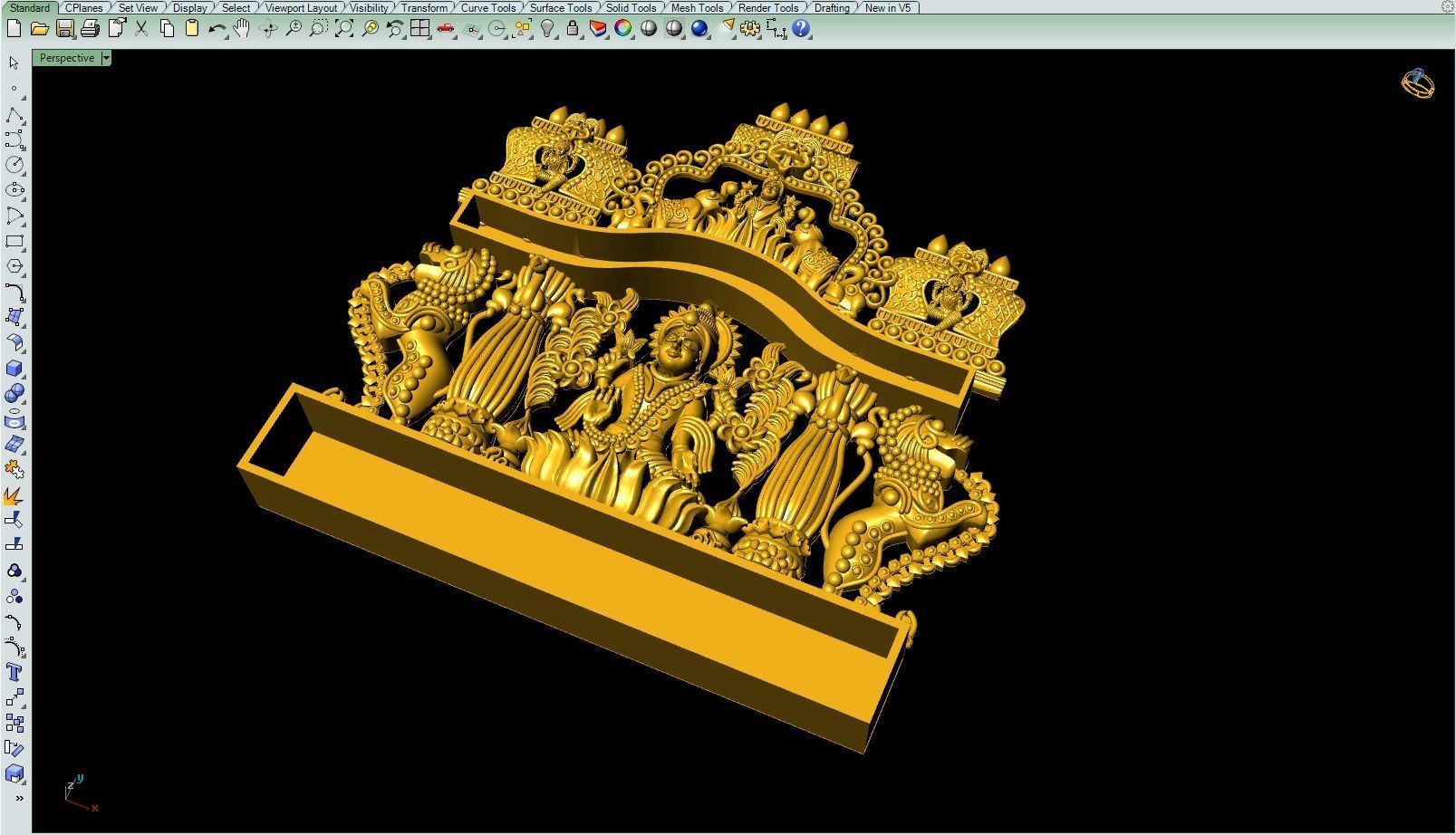 Laxmi nagas pendant-1 3D print model_2