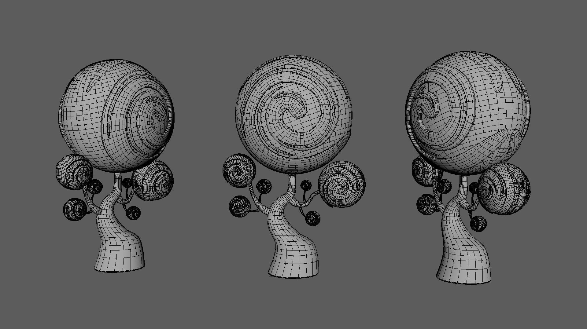 Cartoon Candy Tree 10 Low-poly 3D model_19