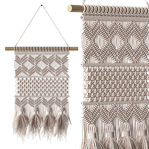  Macrame Low-poly 3D model