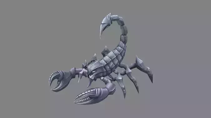 Stone scorpion sculpture
