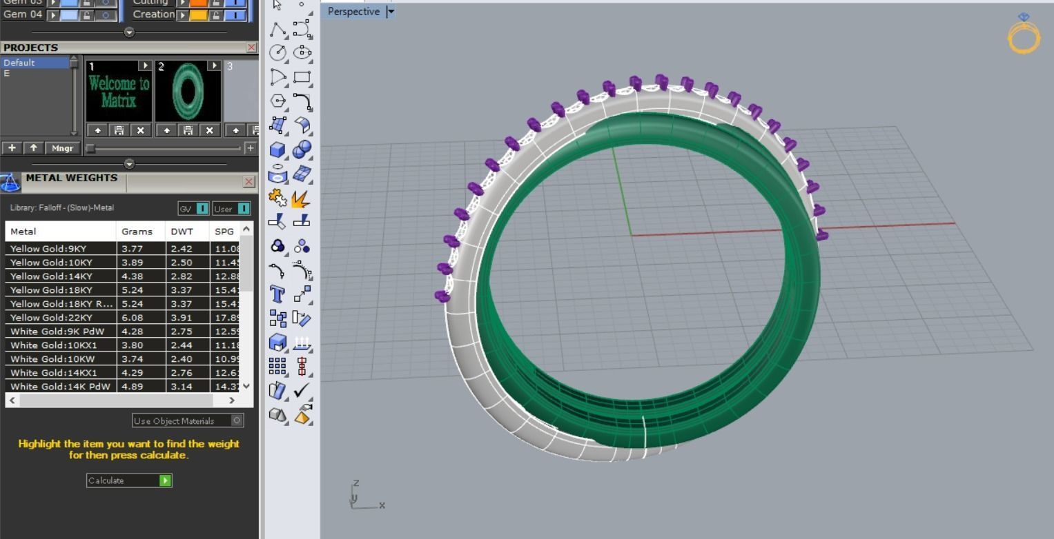3 line Ring size 55 3D model 3D print model_5