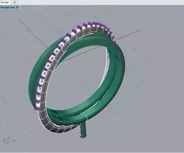 3 line Ring size 55 3D model