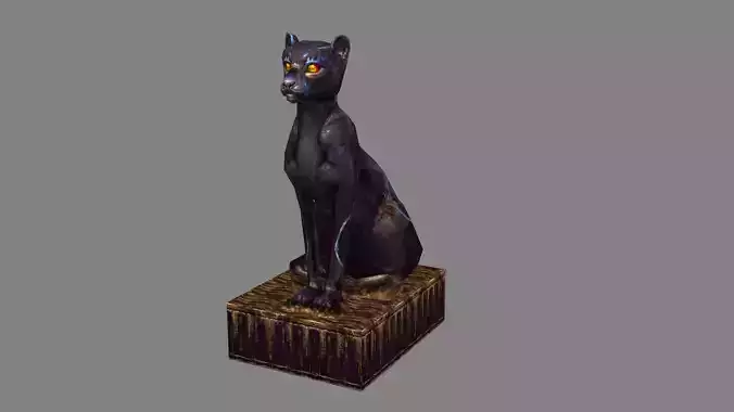Stone panther sculpture - leopard sculpture