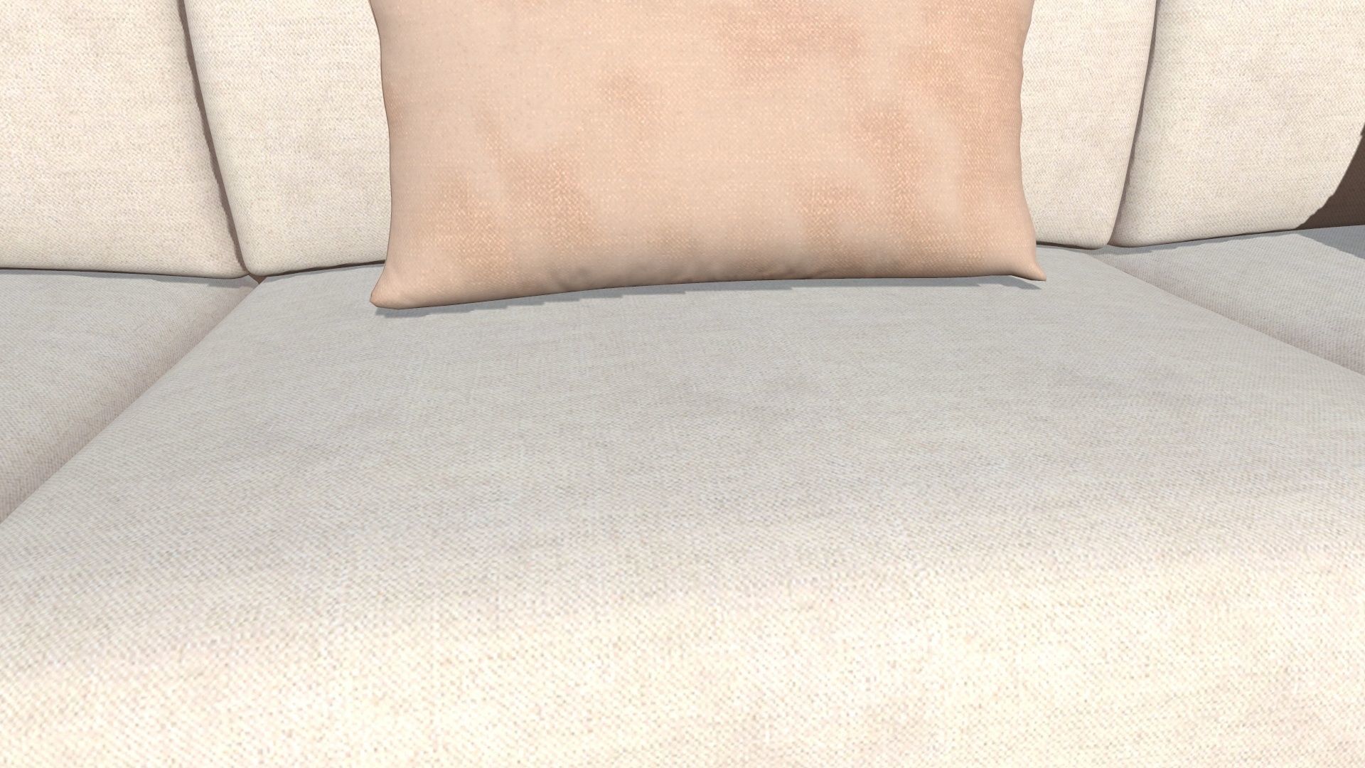 Sofa L shaped 3D model_7